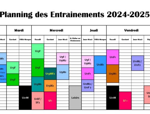 Le planning de la saison 2024-2025 est arrivé !